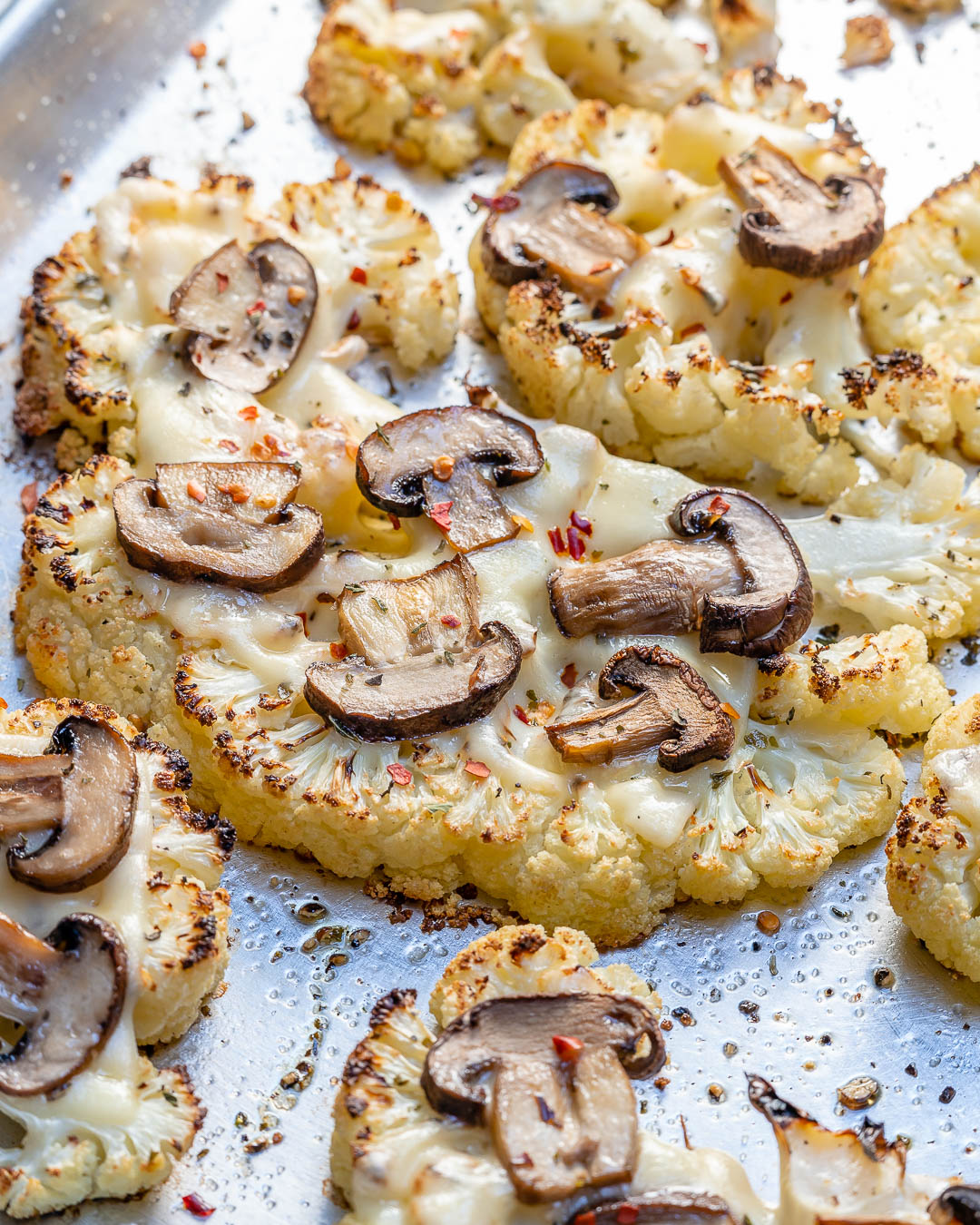 Cheesy Cauliflower Mushroom Steaks Recipes