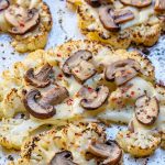 Baked Cheesy Cauliflower Mushroom Steaks by Rachel Maser