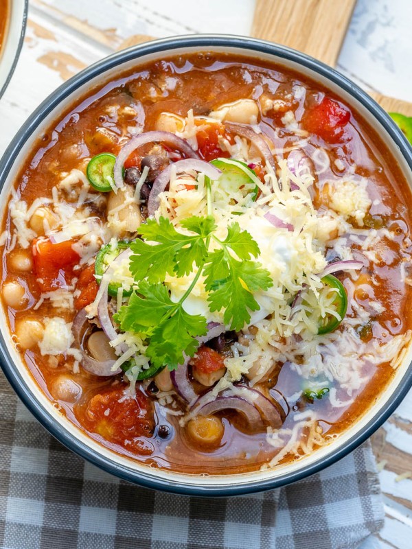 Clean Crock-pot 3-Bean with Turkey Chili