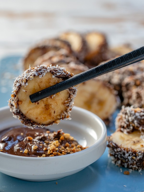 Coated Banana Sushi Healthy Snacks