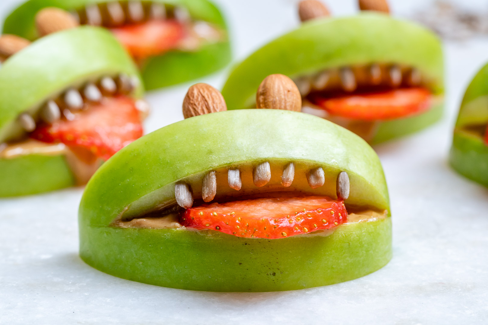 Halloween Peanut Butter Apple Monsters Ingredients