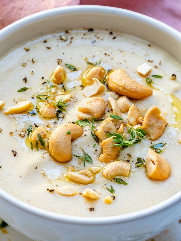 Creamy Cashew Cauliflower Soup by Rachel Maser