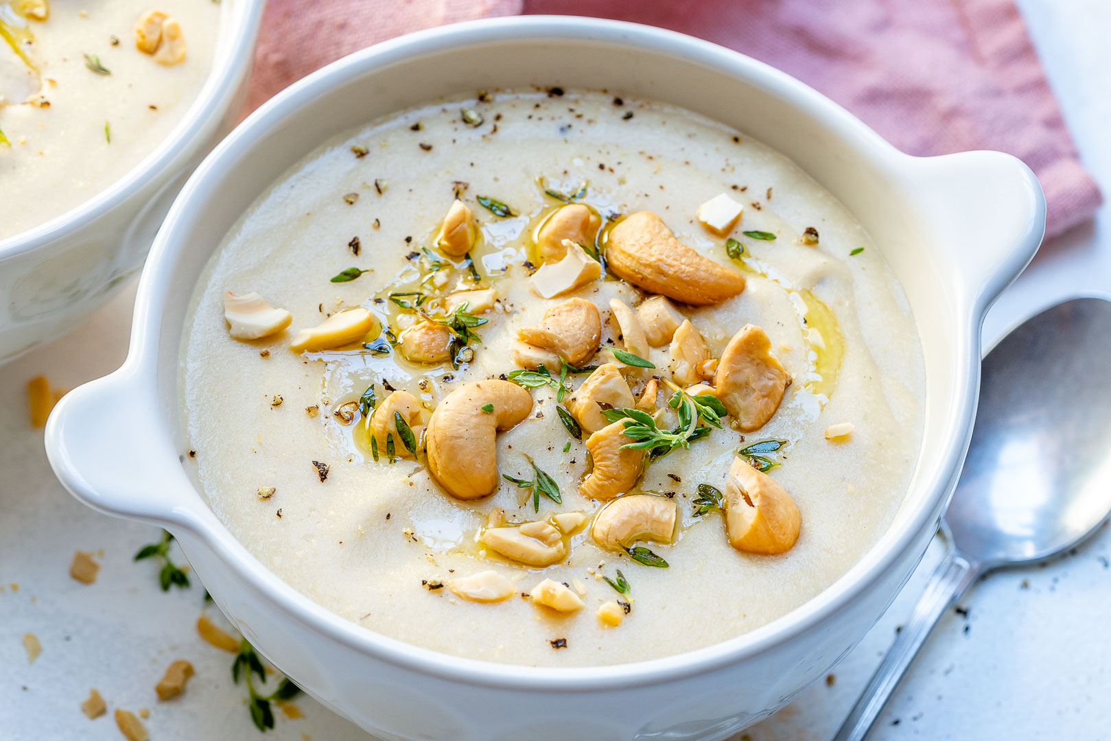 Creamy Cashew Cauliflower Soup by Rachel Maser