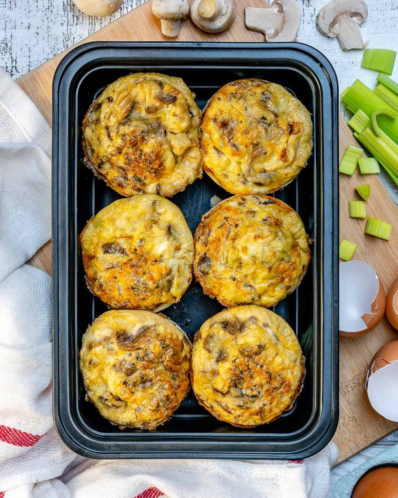 Mushroom + Leek Omelet Muffins for Clean Eating Mornings or Meal Prep ...