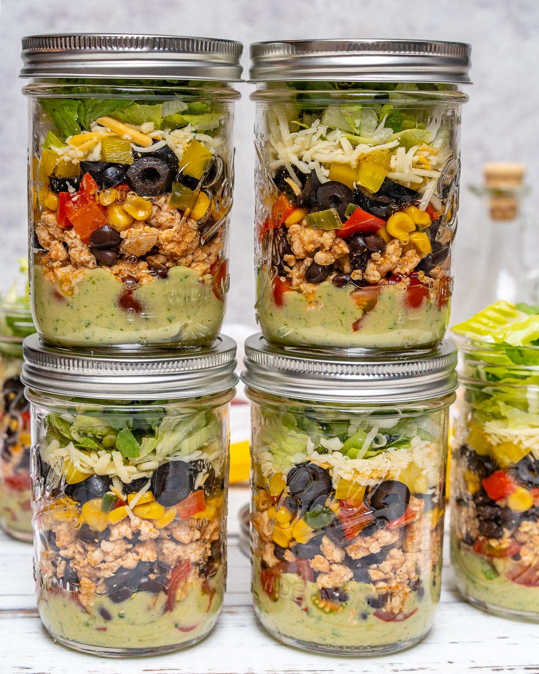 Fiesta Taco Salad Jar Healthy Dinner Ideas