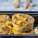 Mushroom + Leek Omelet Muffins by CleanFoodCrush