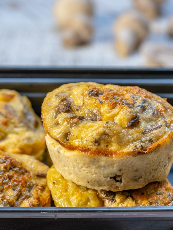 Mushroom + Leek Omelet Muffins by CleanFoodCrush