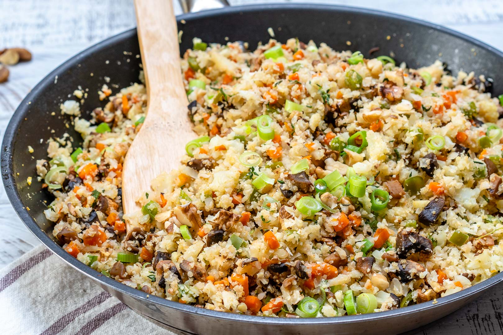 Cauliflower Rice Stuffing Food Prep