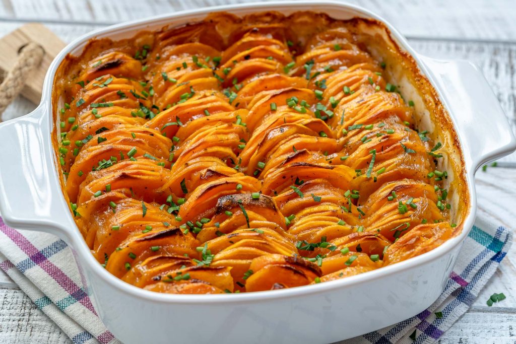 This Creamy Sweet Potato Bake is a Holiday Side Dish Show Stopper