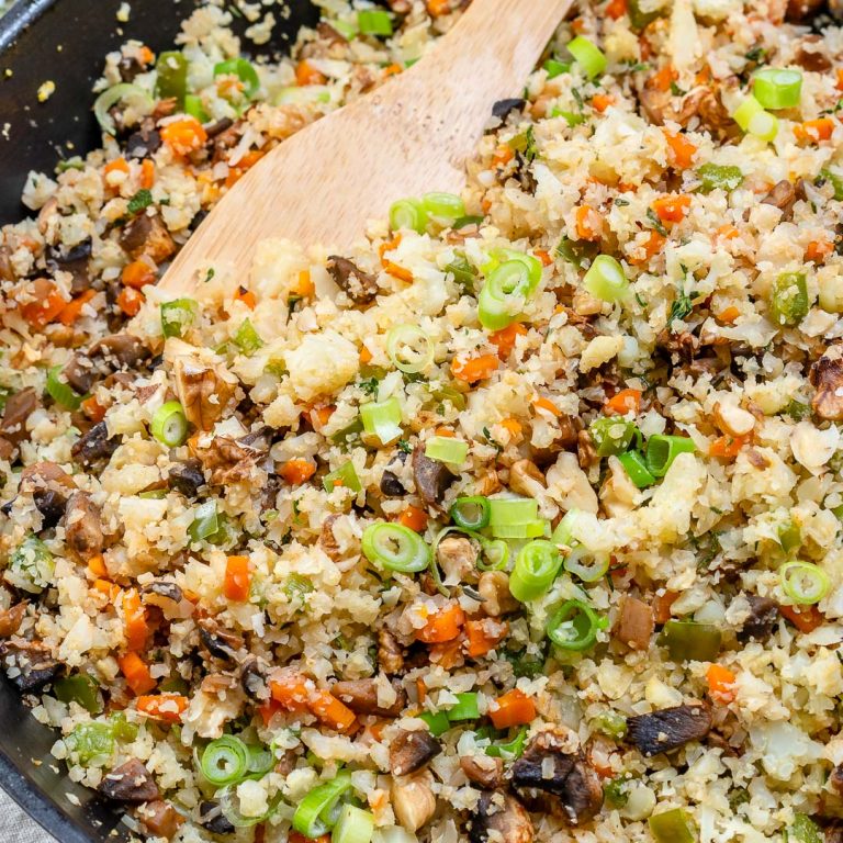 This Cauliflower Rice Stuffing is FULL of Flavor and Perfect for the