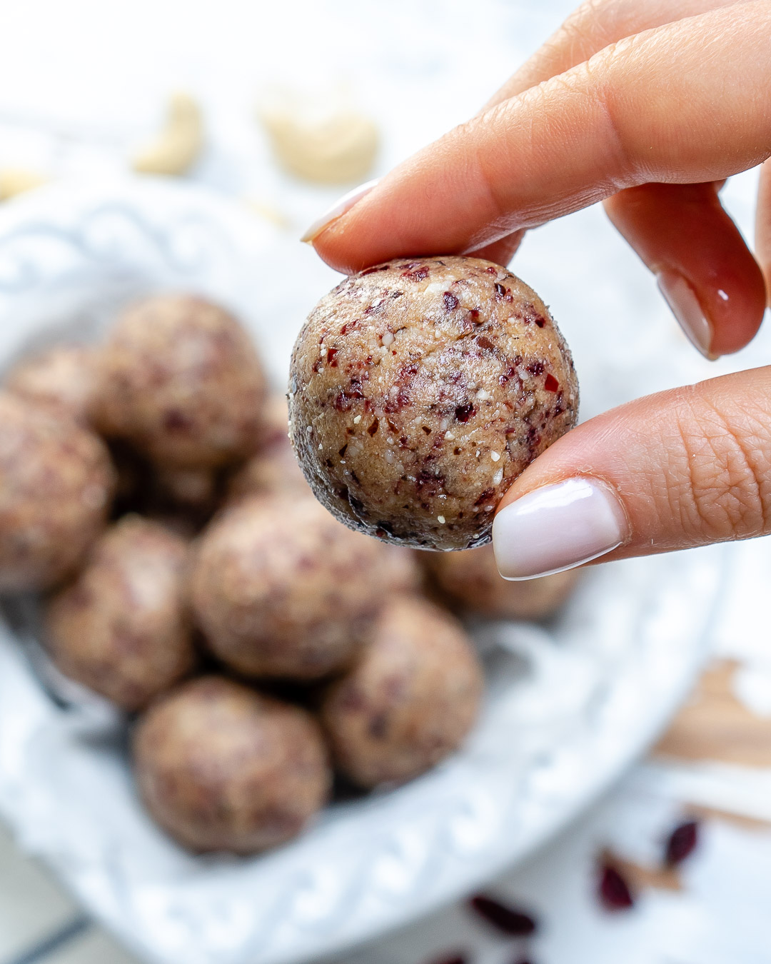 Clean Eating Cranberry Protein Balls