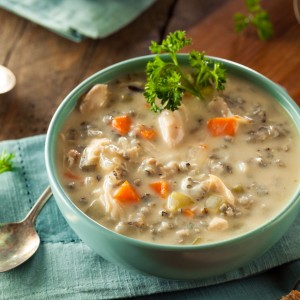 Tasty Clean Eating Creamy Turkey Wild Rice Soup