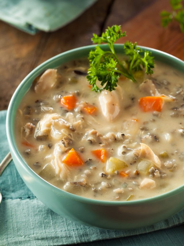Tasty Clean Eating Creamy Turkey Wild Rice Soup