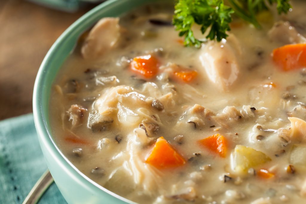 Clean Eating Creamy Turkey & Wild Rice Soup (Thanksgiving Leftovers ...