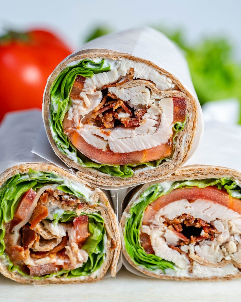Leftover Tangy Turkey Ranch Club Wraps for Clean Eating! | Clean Food Crush