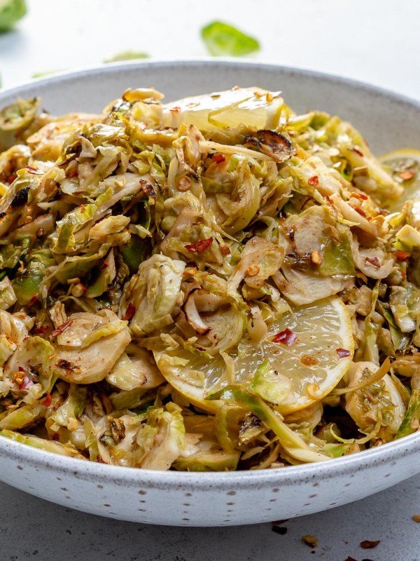 Clean Eats Lemony Shredded Brussels Sprouts