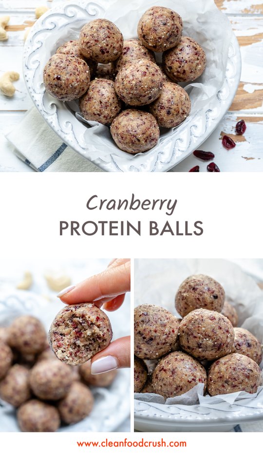 CleanFoodCrush Cranberry Protein Balls