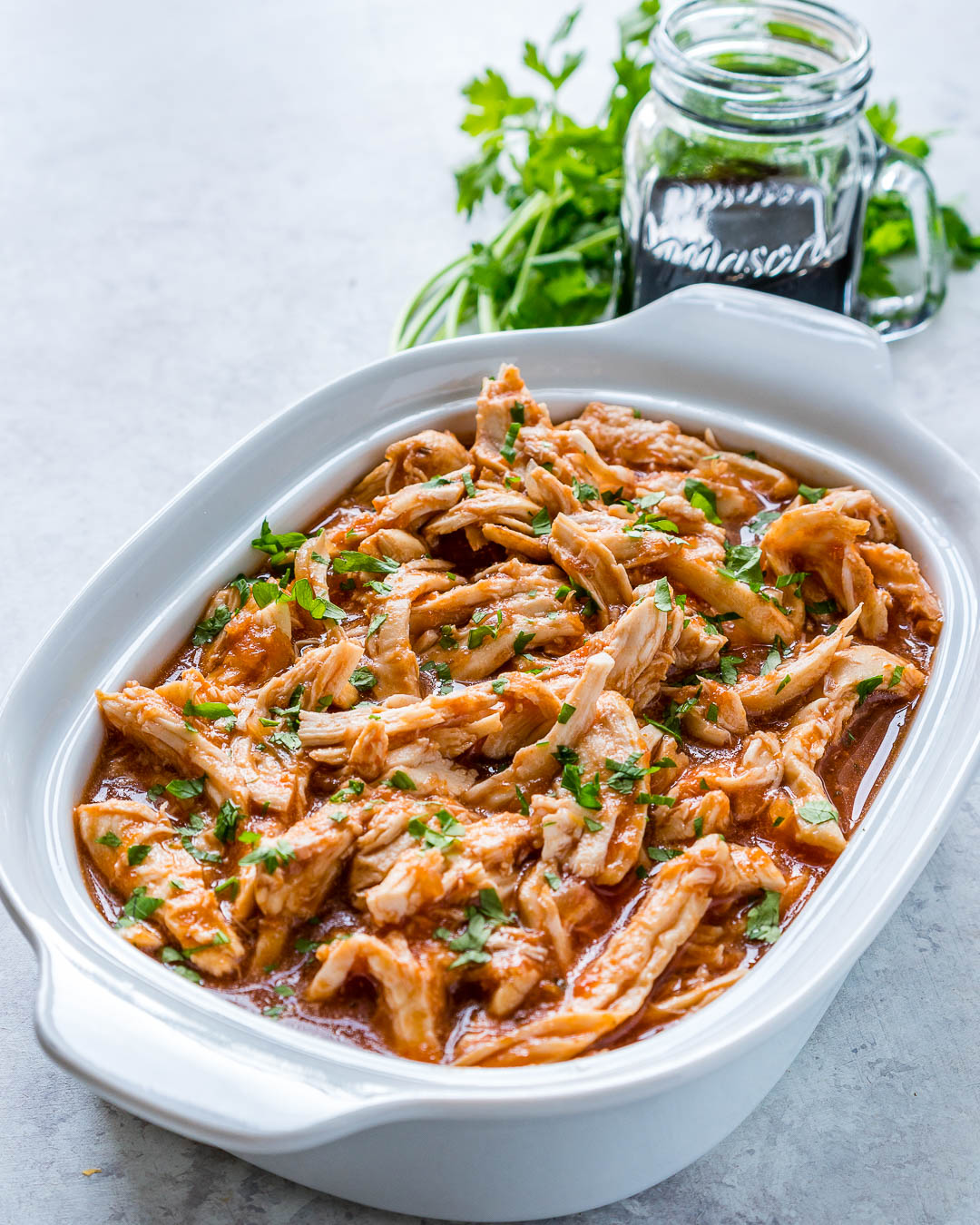 Crockpot Pulled Chicken by CleanFoodCrush