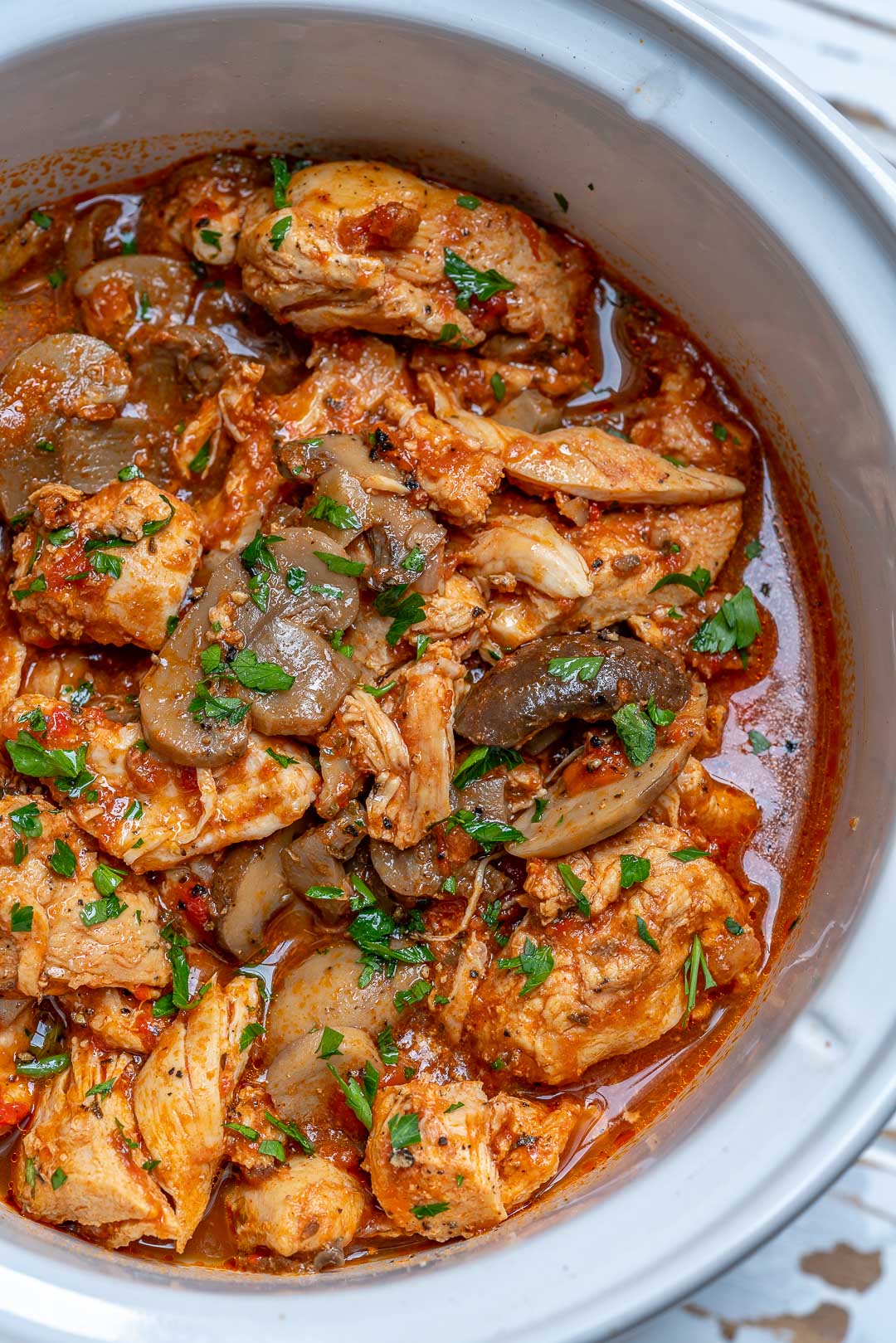 Try This Crockpot Chicken With Peppers And Mushrooms For Clean Eating Clean Food Crush