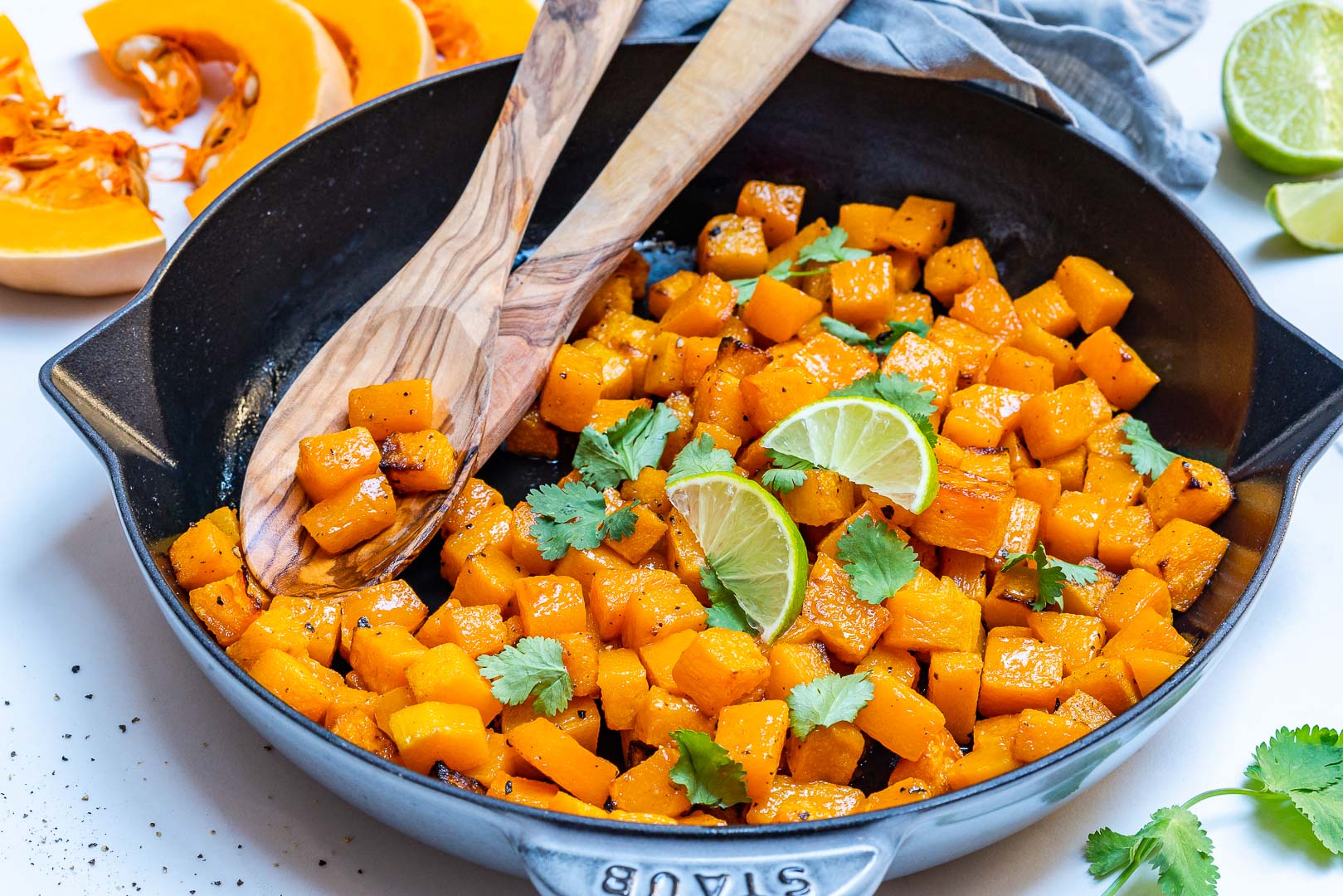 Fast Easy Butternut Squash Skillet Meal