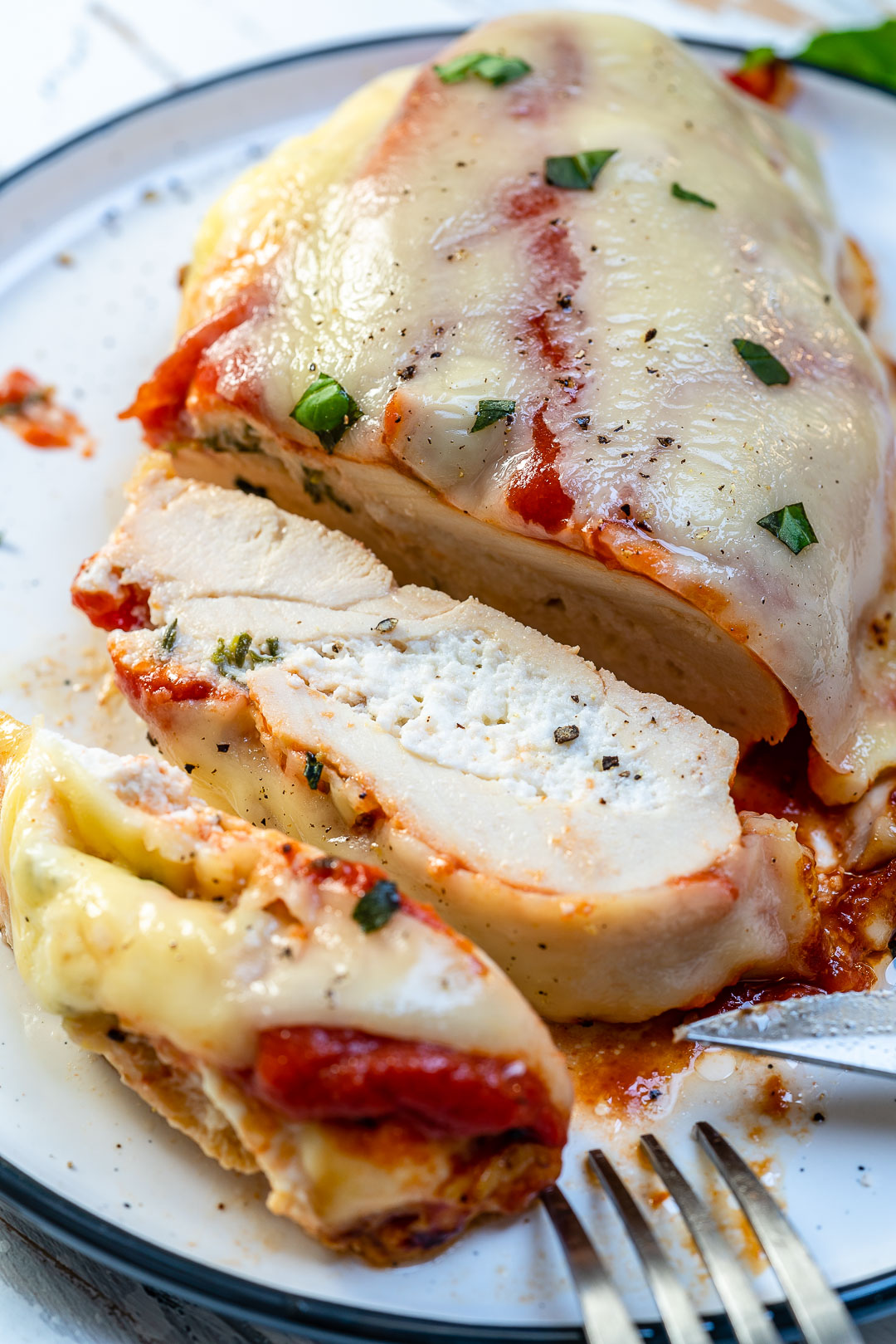 Lasagna Stuffed Chicken Breasts Clean Eating Recipe