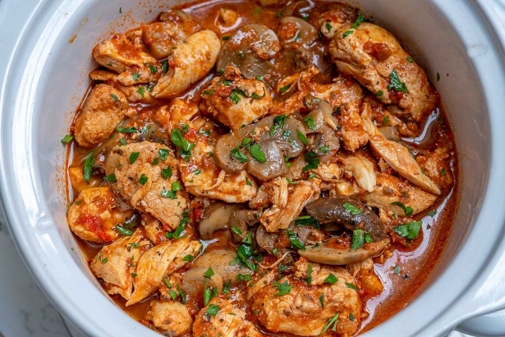 Try this Crockpot Chicken with Peppers and Mushrooms for Clean Eating ...