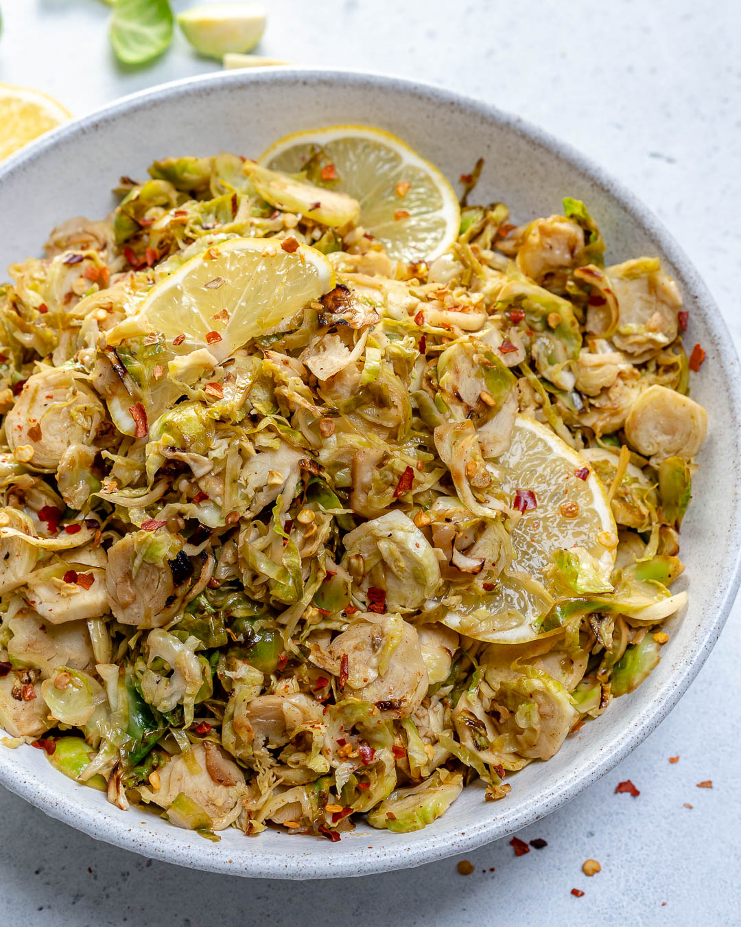 Eat Clean Lemony Shredded Brussels Sprouts