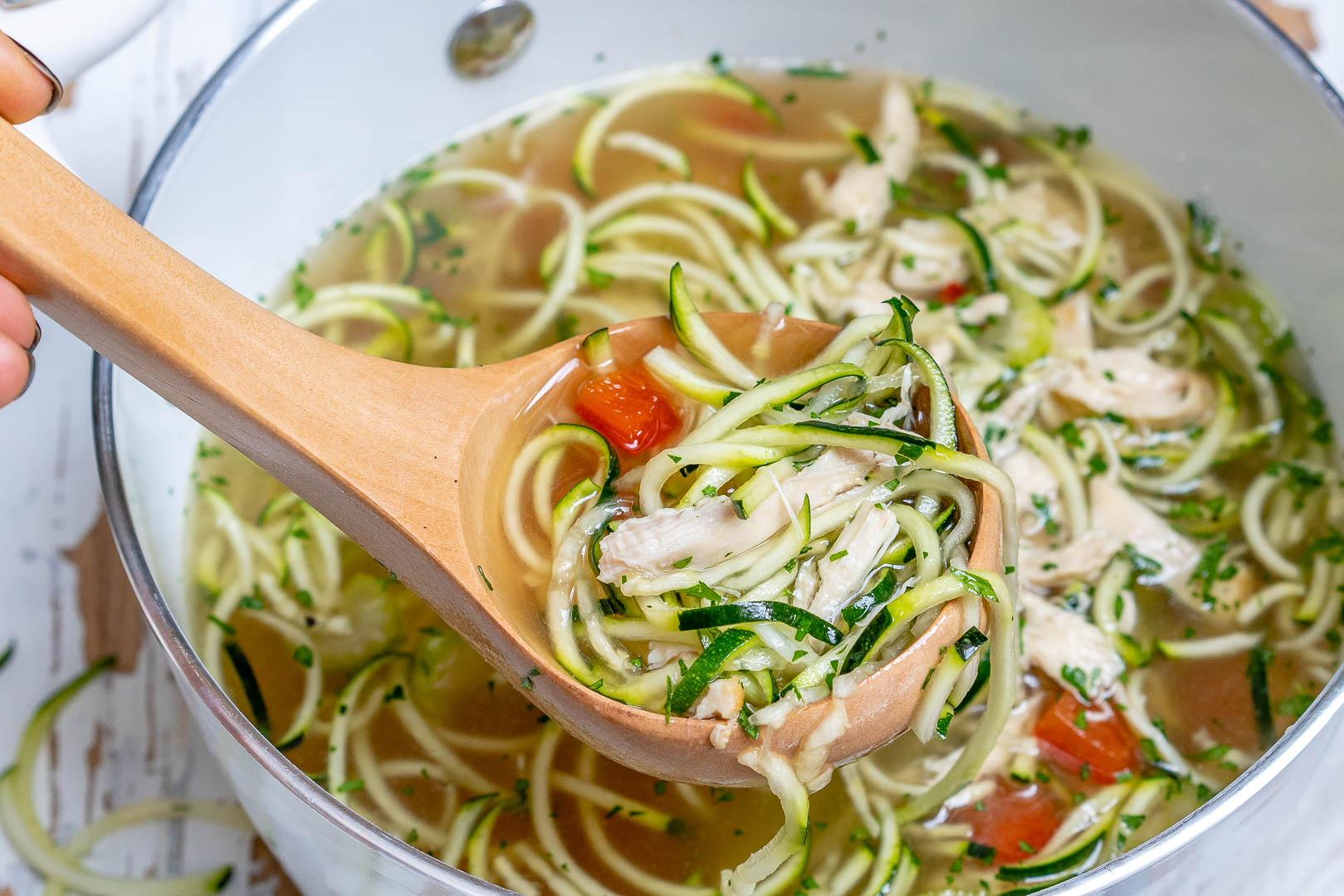 Eat Clean Chicken Zoodle Soup