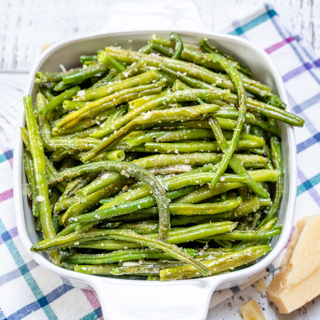 Parmesan Roasted Green Beans for a Super Yummy Side Dish! (Clean Eating ...