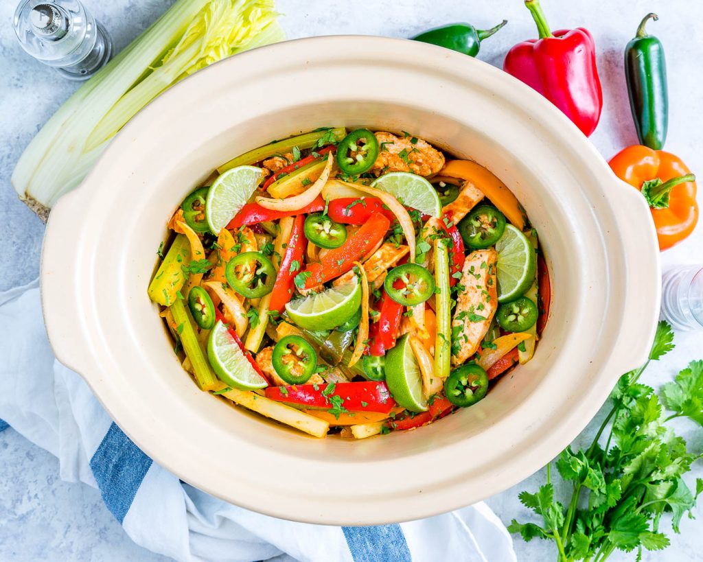 Healthy Crock Pot Chicken Fajitas Food Prep