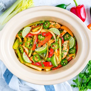 Healthy Crock Pot Chicken Fajitas Food Prep