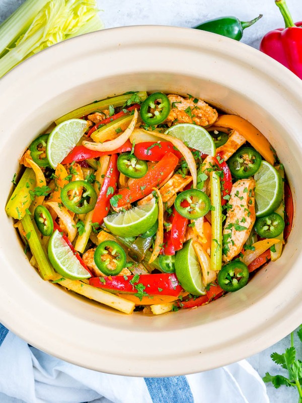 Healthy Crock Pot Chicken Fajitas Food Prep