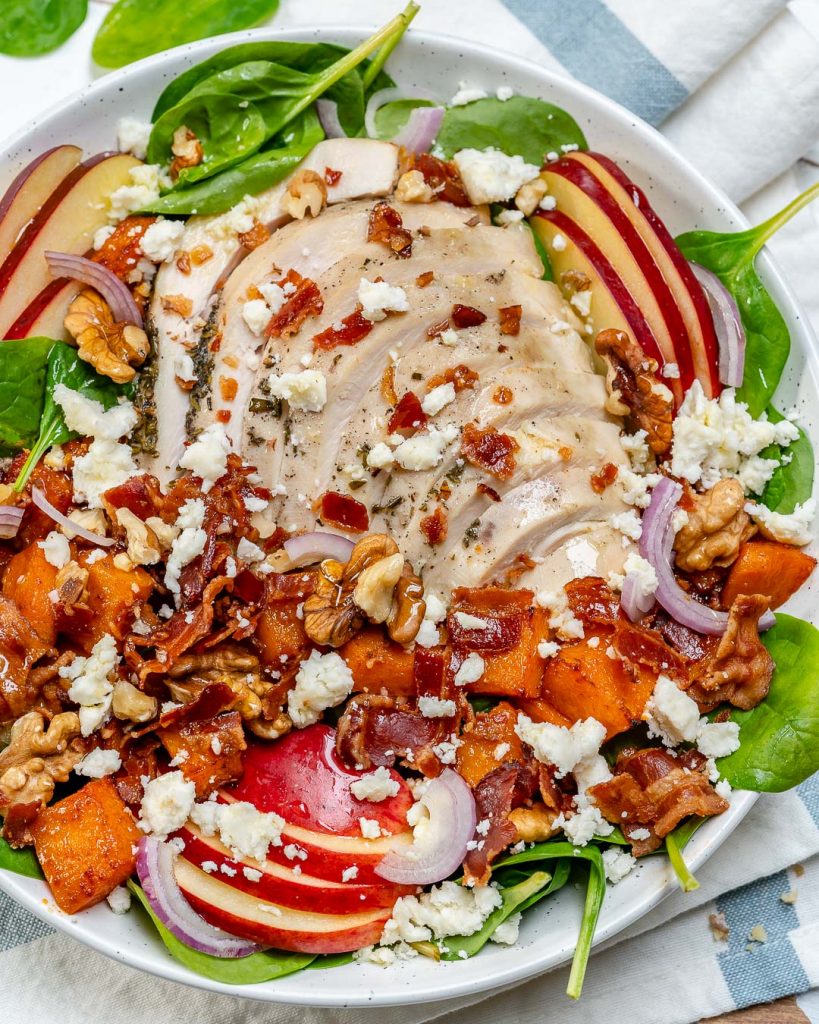 This Leftover Turkey Harvest Salad is Perfect for Eating Clean! | Clean ...