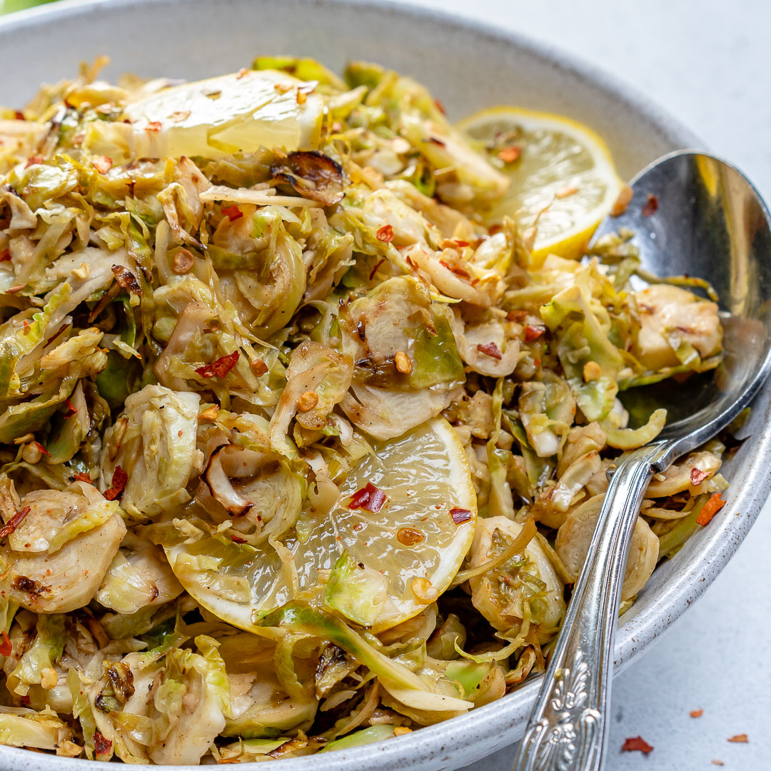Lemony Shredded Brussels Sprouts by CleanFoodCrush
