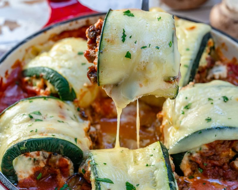 These Mushroom Zucchini Lasagna Rolls are AMAZING and Clean Eating ...