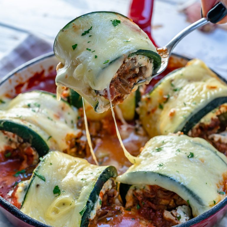 These Mushroom Zucchini Lasagna Rolls are AMAZING and Clean Eating ...