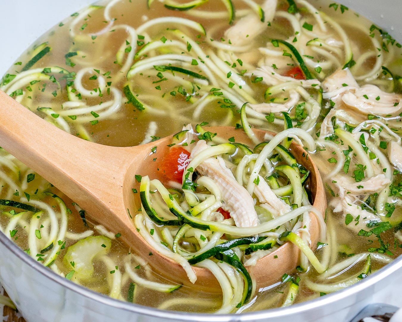 CleanFoodCrush Nourishing Chicken Zoodle Soup
