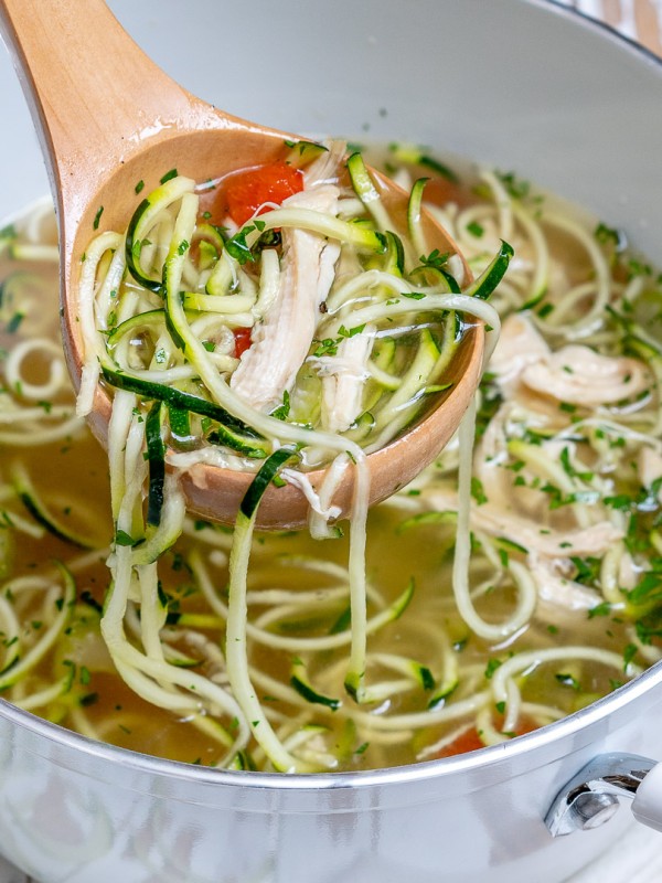 Nourishing Chicken Zoodle Soup by Rachel Maser