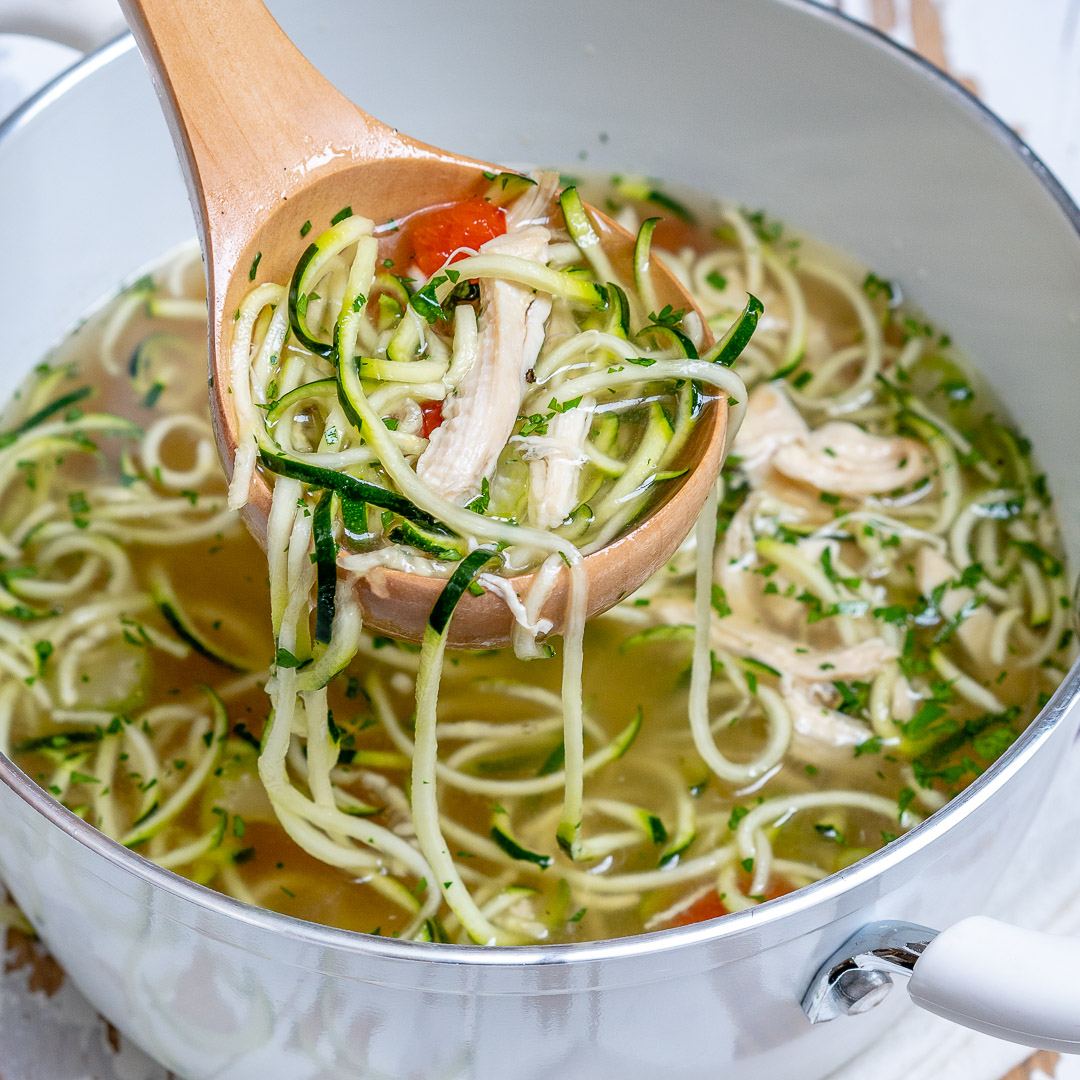 Nourishing Chicken Zoodle Soup by Rachel Maser