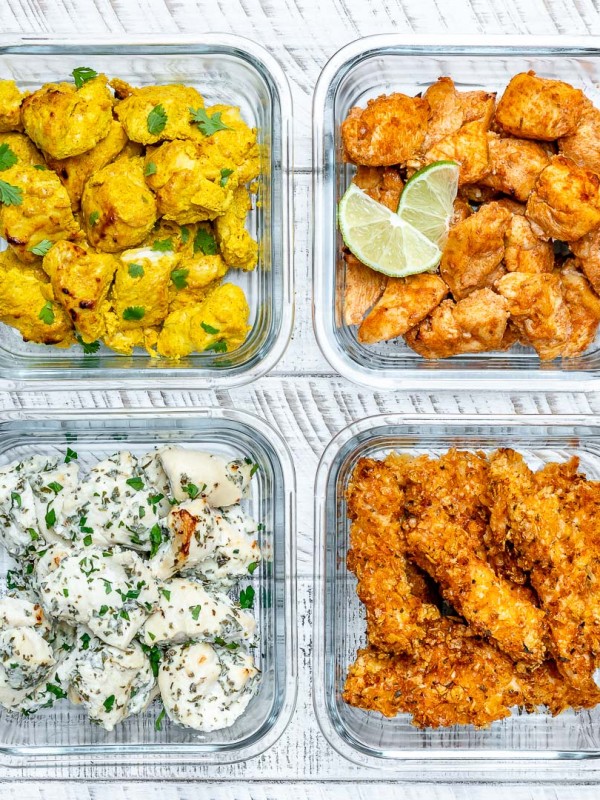 One Sheet Pan Meal Prep Chicken - 4 AWESOME Ways