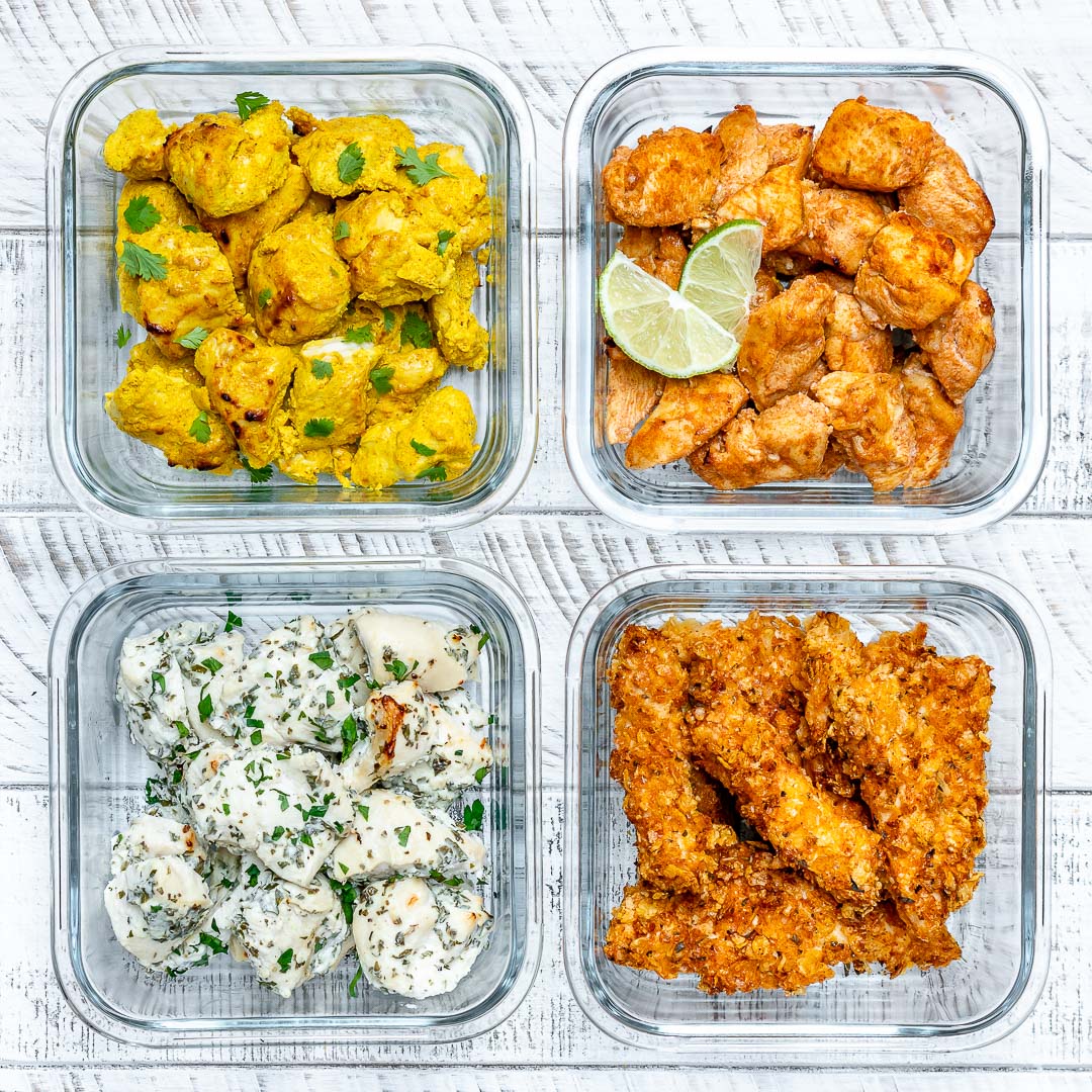 One Sheet Pan Meal Prep Chicken - 4 AWESOME Ways