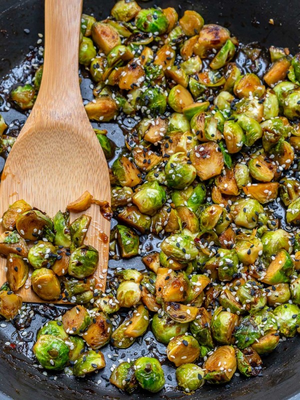 Stir-fried Brussels Sprouts Clean Food Recipe