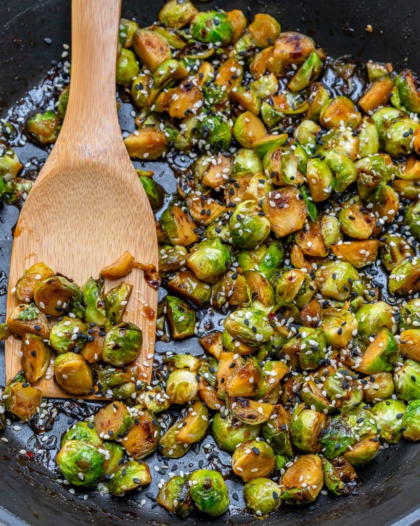 Stir-fried Brussels Sprouts Clean Food Recipe