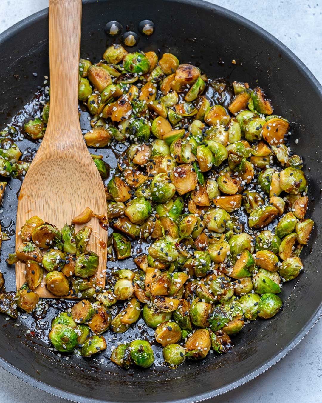 Stir fried Brussels Sprouts by Rachel Maser