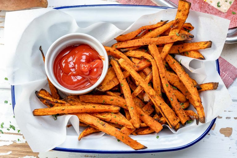 These Baked Sweet Potato Fries are Clean Eating Approved! | Clean Food ...