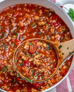 Super Quick Hearty Stuffed Bell Pepper Soup for Clean Eats! | Clean ...