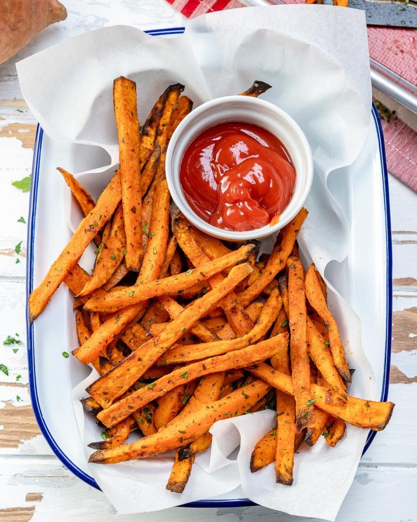 These Baked Sweet Potato Fries are Clean Eating Approved! | Clean Food ...