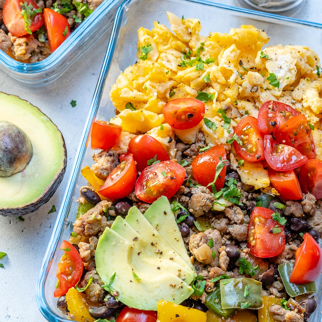 CleanFoodCrush Breakfast Scramble Meal Prep Bowls