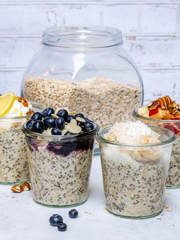 CleanFoodCrush Overnight Oats 4 Ways