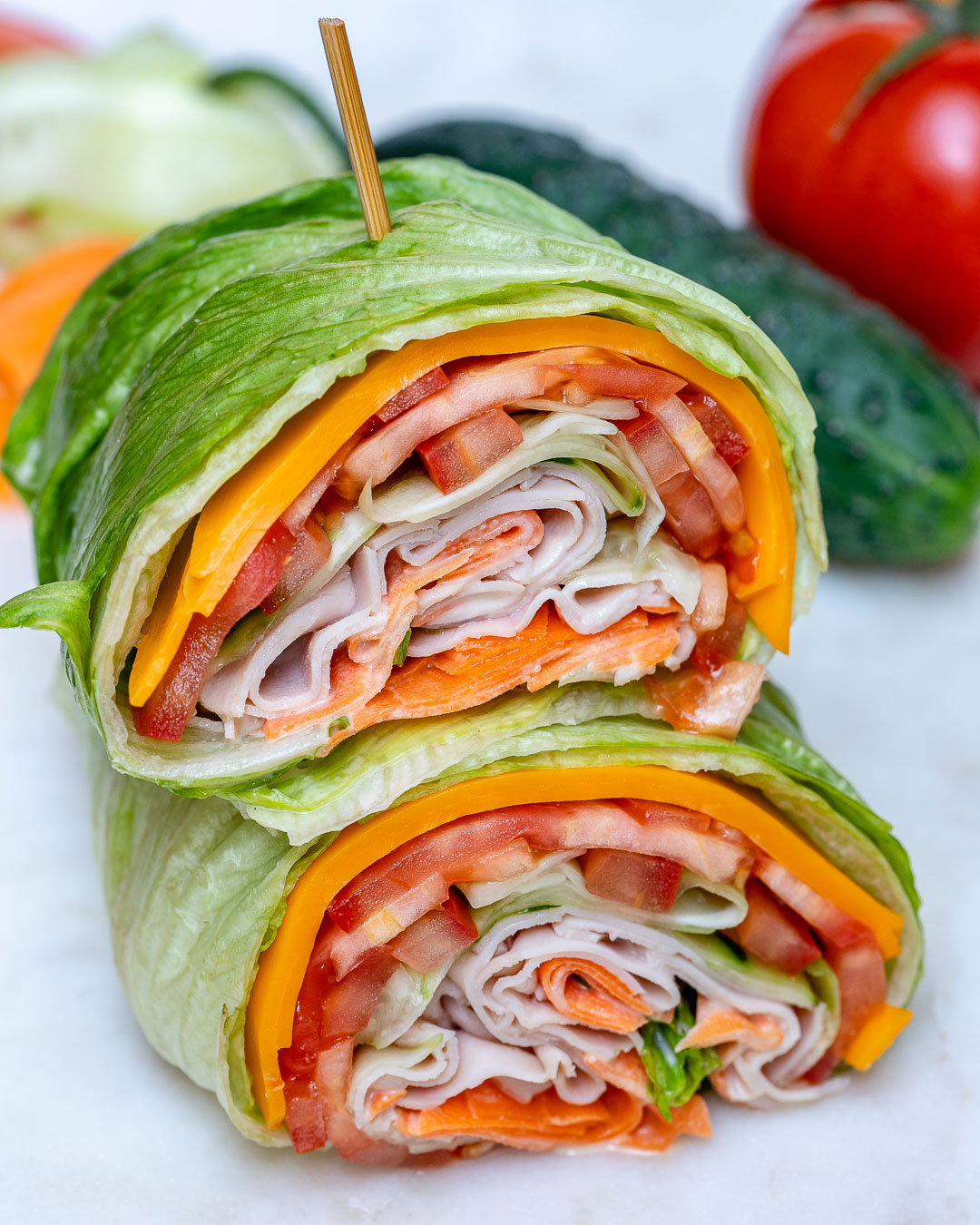 Skinny Turkey Wraps + Creamy Tahini Sauce